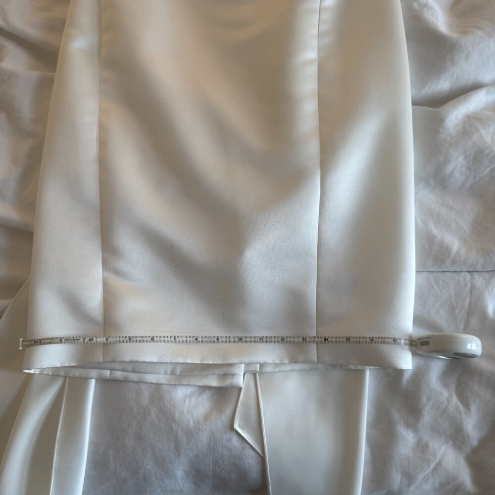 Amsale Willow Duchesse Satin Strapless Dress Size 6 - Picture 13 of 14